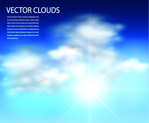free vector Vector blue sky